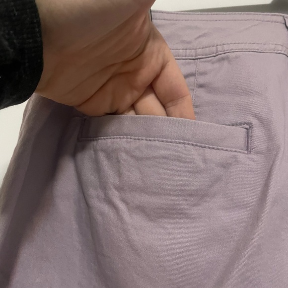 GAP Girlfriend khaki wide leg pants, lavender purple size 12 - Picture 4 of 6